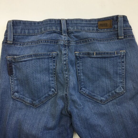 PAIGE Premium Denim Lex Wash 5 Pocket Logo Hardware Verdugo Ultra Skinny Jeans - Picture 10 of 13